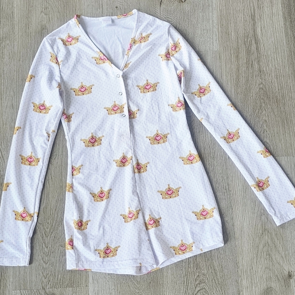 Small Mom Lover Long-Sleeve Pajama Romper